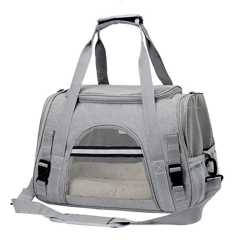Washable Soft-Sided Pet Cat Carrier Airline Approved Tote Travel Bag with Zipper Closure Backpack for Puppy Dogs