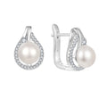 YH JEWELLERY Fine Jewellery Women Jewelry Bridal 925 Sterling Silver Big Button Fresh Water Pearl Hoop Earring
