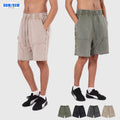 Summer Street Style Short Pants Active Wear Blank Jogging Vintage Distressed Acid Washed Sports Shorts for Men