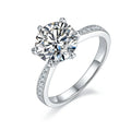 Factory Direct High Quality 1.5mm Moissanite 1 2 3 4ct Ring Gra for Girlfriend