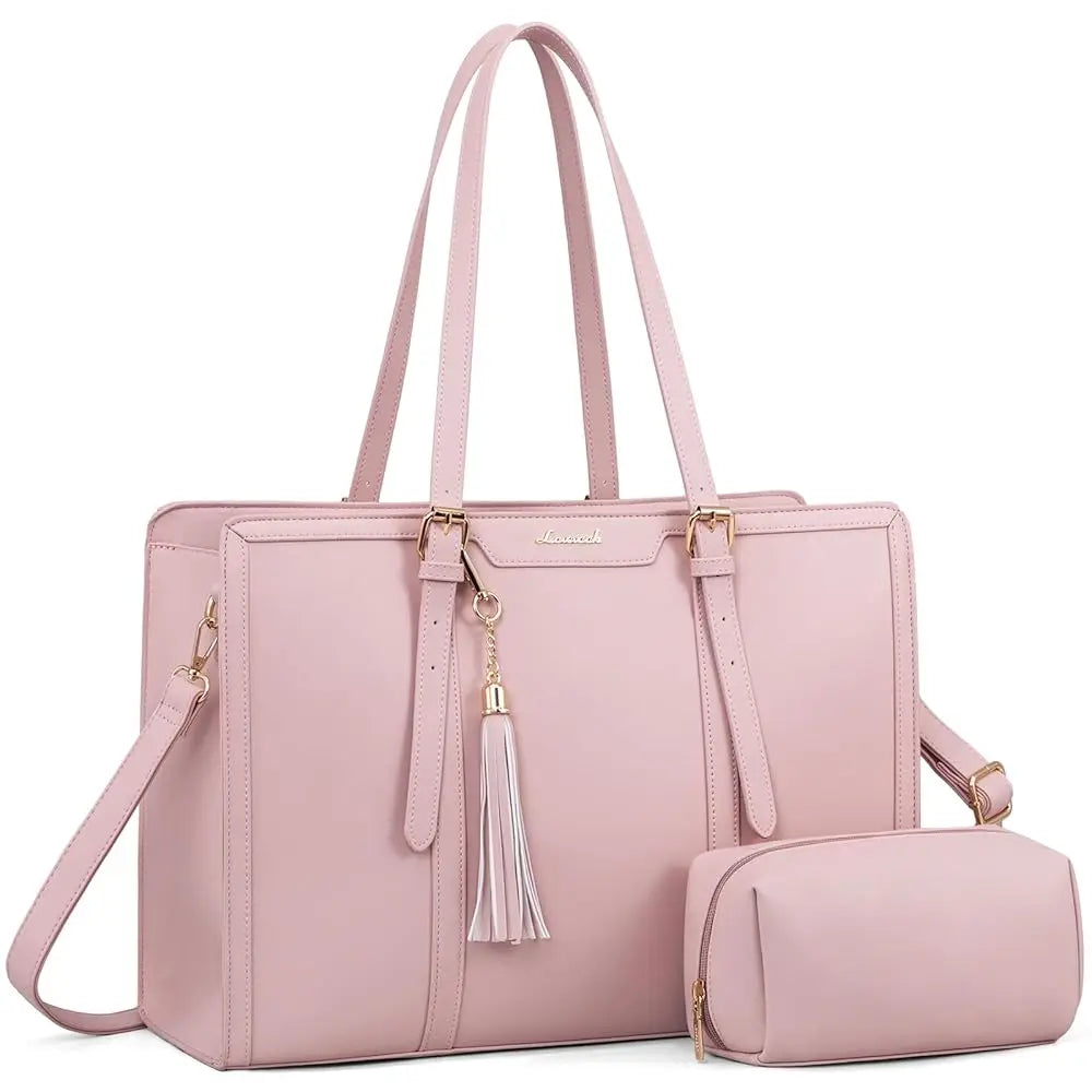 2025 LOVEVOOK Women Laptop Tote Bag Canvas Lightweight Office Computer Bags 15.6in Laptop Layer Custom Laptop Handbags for Women