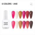 JTING New Trend Free Sample Design 6 Colors Suit Uv Gel Nails Polishes Nails Salon Professional Products Uv Gel Chrome Nails