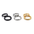 Pure Stainless Steel Bag Keychain Jewelry Accessories Half Open Jump With Locking Ring for Jewelry Making Rings Connectors