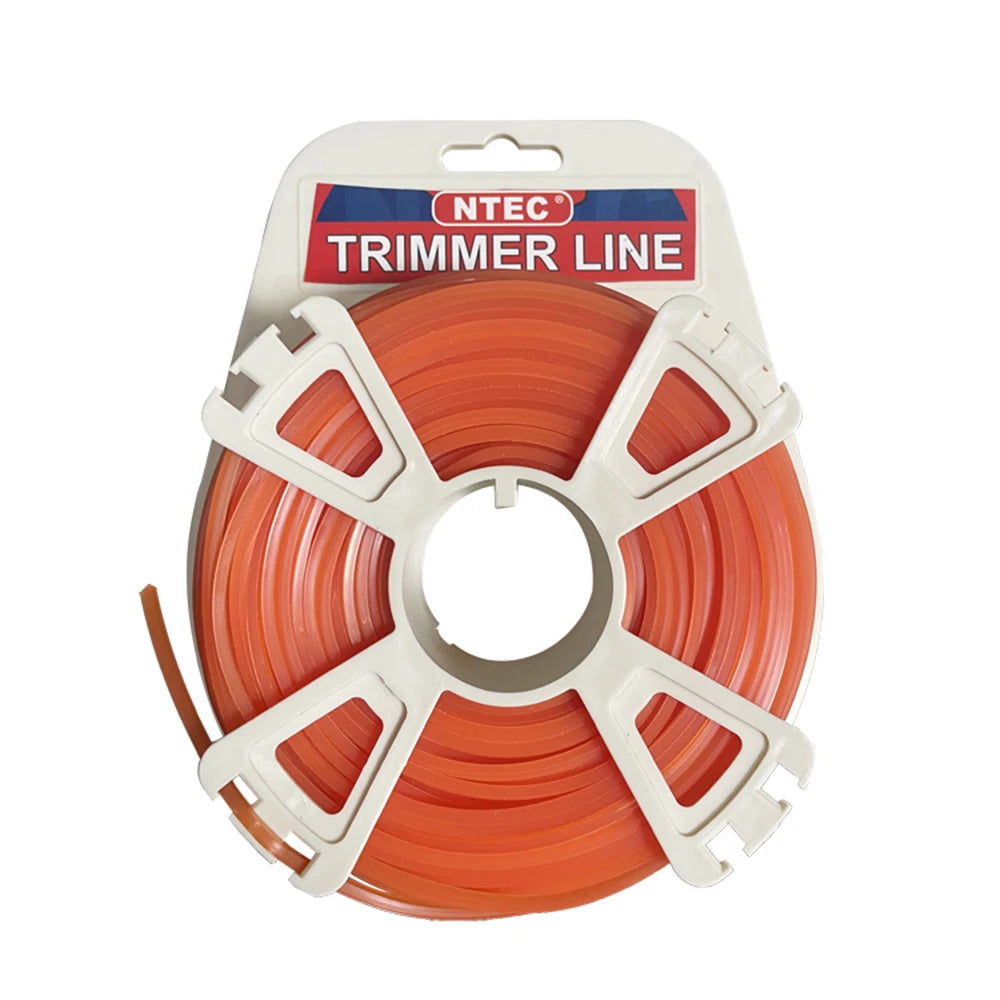 2.7mm 3.0mm 3.3mm 3.5mm 1LB Brush Cutter Trimmer Line 100% New Nylon 15m Length OEM Customizable