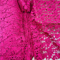 Fushia Guipure/Cord Lace Wedding Embroidery Lace Fabric
