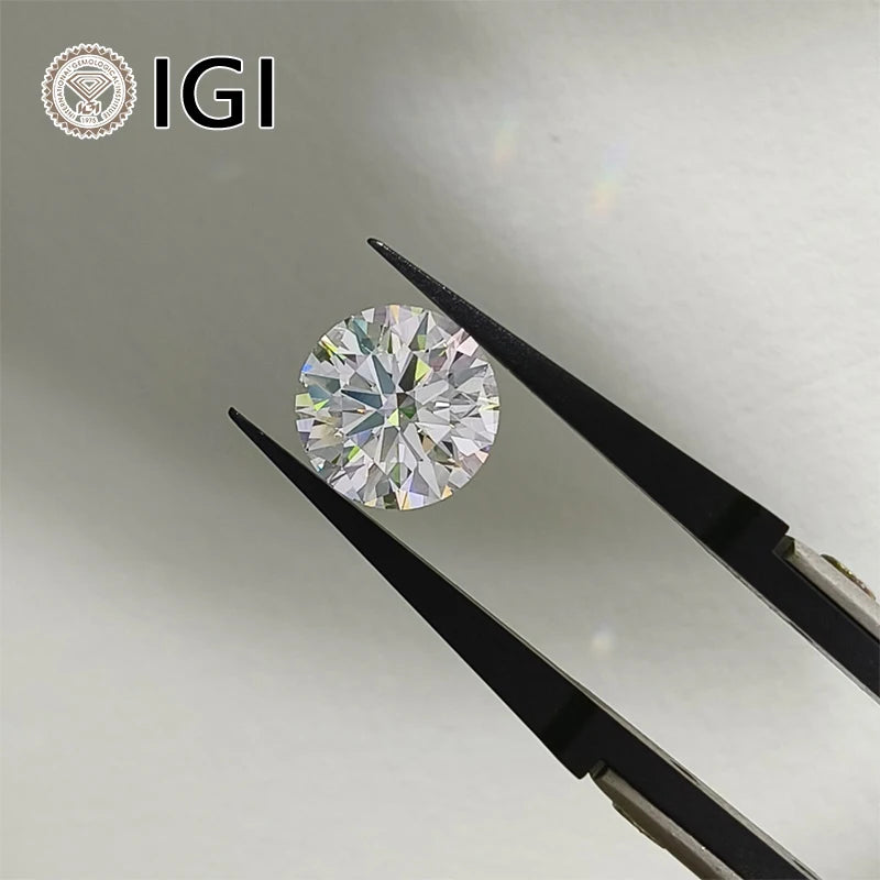 Starsgem 0.3ct 0.5ct Diamant International IGI Certificate Wholesale Round Brilliant Cut HPHT Synthetic Lab Grown Diamond