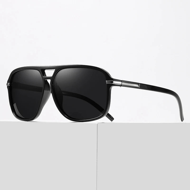 Classic Oversized Vintage Unisex Sunglasses Polarized Men's Sun Glasses UV400 Lenses Big Plastic Male Driving Shades Tac PC
