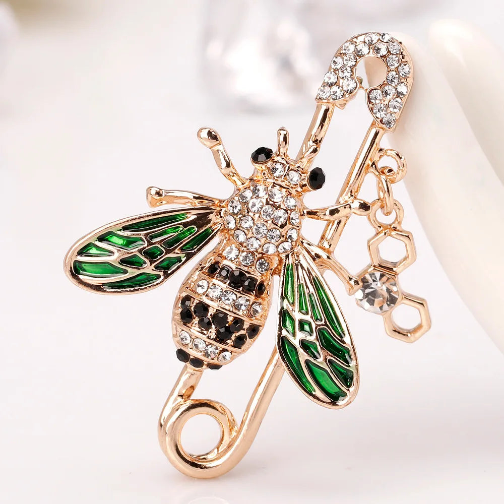 Elegant Jewelry Rhinestone Crystal Alloy Clothing Decorative Swan Pins New Brooch Big Pin Brooch for Women Girl