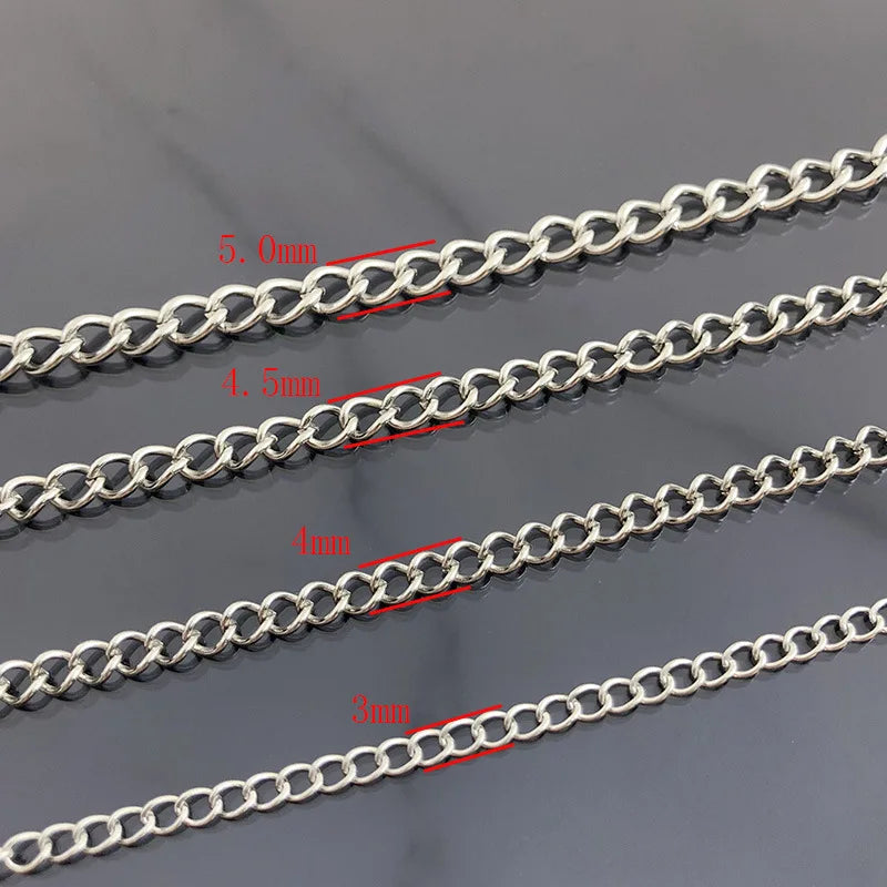 Stainless Steel Tail Chain Extension Multi-specification Complete Necklace Bracelet Foundation DIY with Wholesale