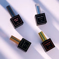 18ml Luxury square Matte Black clear Top Gel Packaging Empty Nail Polish Glass Bottle with Brush