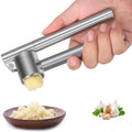 Trending Product 3 in 1 Stainless Steel Garlic Press Hand Garlic Press Stainless Steel Garlic Presser Long Handle