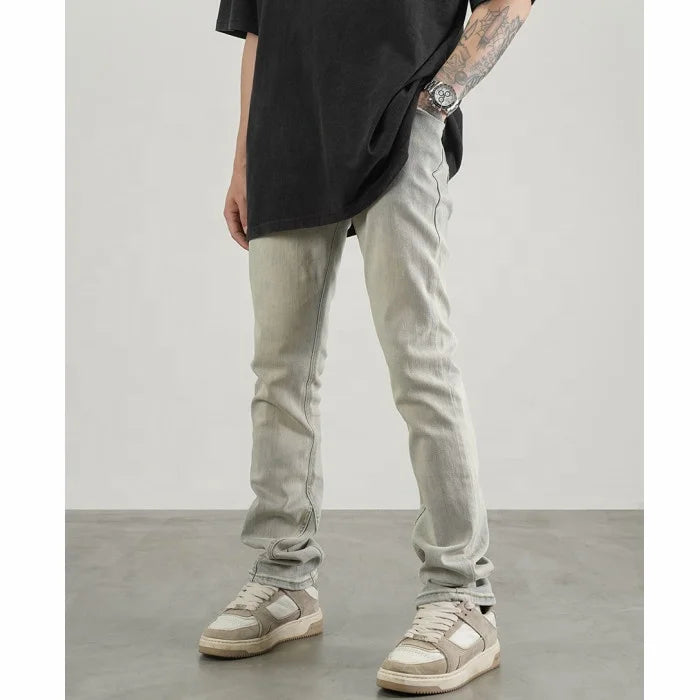 OEM FOG Private Blue Brand Drop Shipping Stock Flared Fit Pants Denim Men Jeans