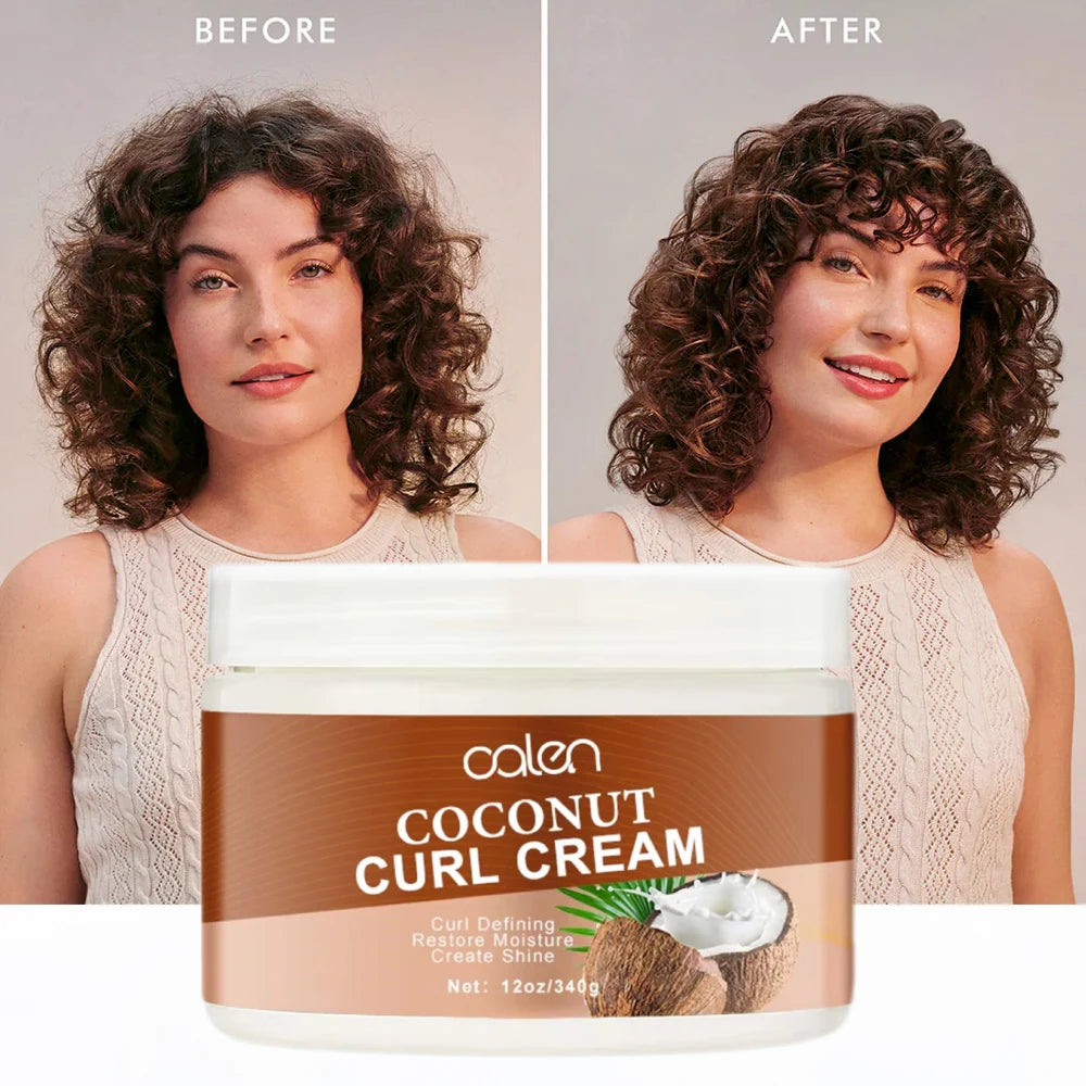 Coconut Curling Perfection Curl Defining Cream Hair Smoothing Anti Frizz Cream Define All Curl Types Hair Textures