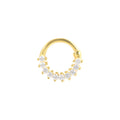 Wholesale Price 925 Sterling Silver 18k Gold Plated Single Row Zircon Hoop Earrings for Anniversary and Party Occasions