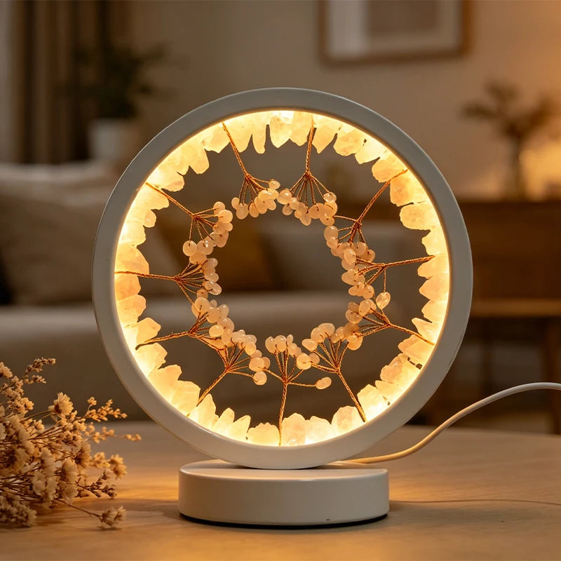 Wholesale Natural Crystal Healing Stone Crystal Night Light Lamp for Home Decoration