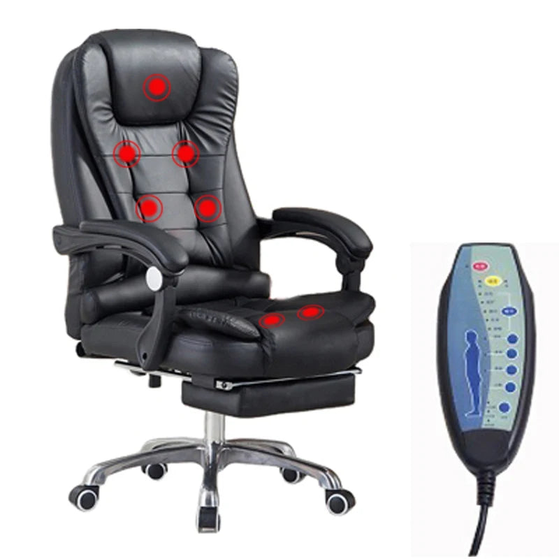 Comfortable Pc Computer Heavy Duty Massage Leather Modern Executive Office Chair With Footrest