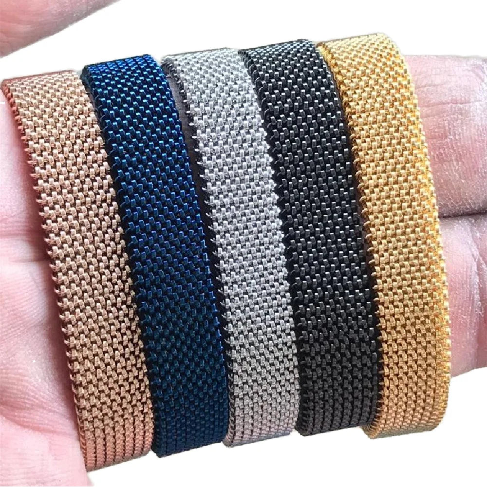 Wholesale Luxury Handmade Elastic Stretch Mesh Bracelet Springy Stainless Steel Tennis Bracelet