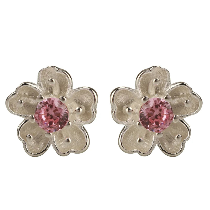 REETI New Hot Fashion 925 Sterling Silver Flower Earrings for Women Fashion Statement Jewelry Korean Earring