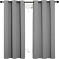 JA 52*84IN Silver Grey Custom  Living Room Darkening Solid Color Thick Blackout Window Blinds Blackout Curtains for Bedroom