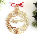 Custom OEM Plastic Glitter Christmas Tree Hanging Ornaments Christmas Decoration Acrylic Snowflake Ornaments