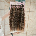 Julianna Good Quality Fiber African Bone Straight Curly Weave Cheap Heat Resistant Hair Packs Weft Weave Synthetic Hair Bundle