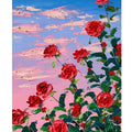 Beginner Painting by Numbers Kit Abstract Rose Handmade Flowers with Marker DIY Gift 40x50cm/16x20inch Landscape Print