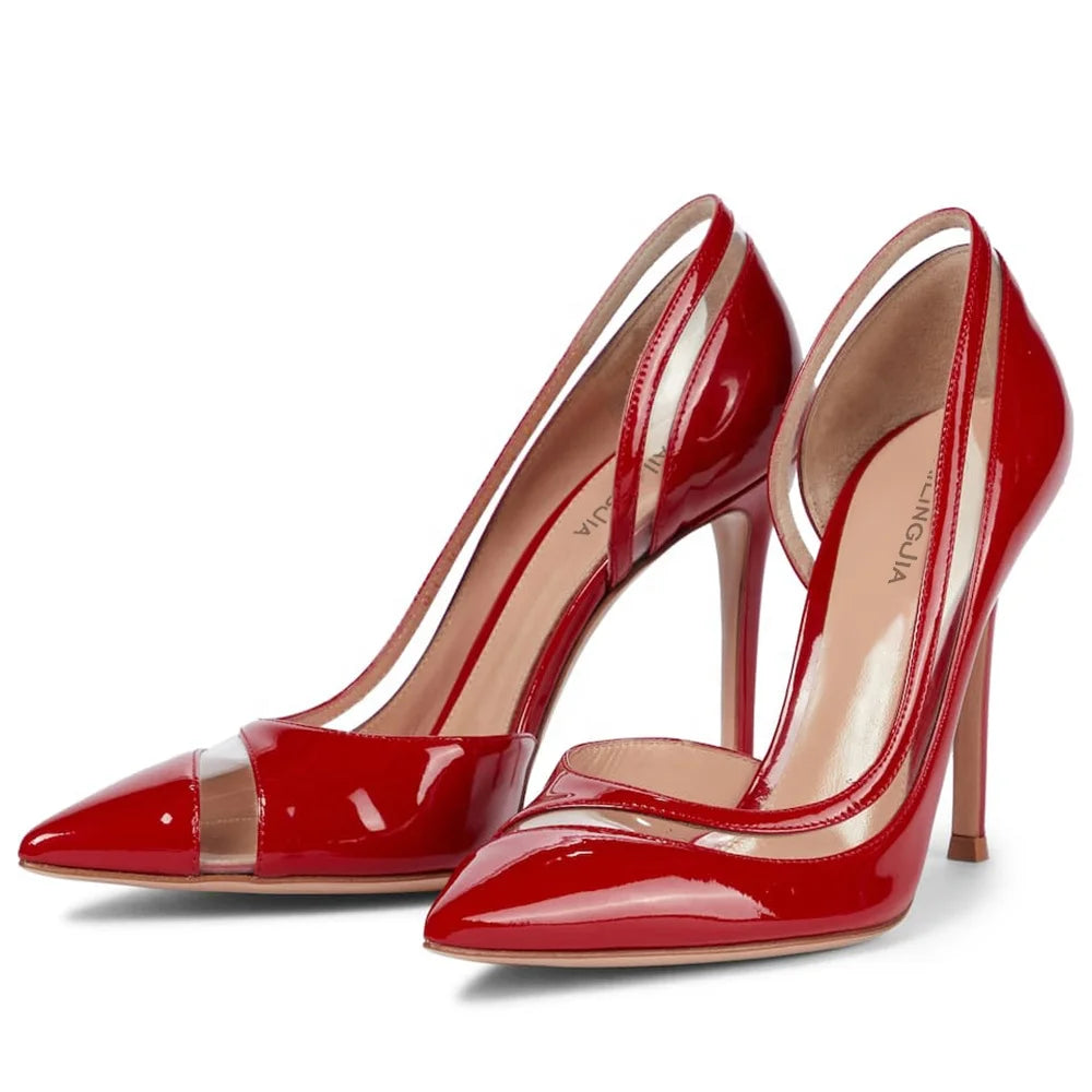 Large Size Female Shoe Red High Heel Shoes Ladies Footwear Stiletto Heels Womens Pumps