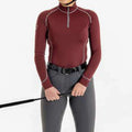 Four-way Stretchy Horse Riding Long Sleeve Zipper Horse Riding Tops Base Layer Equestrian Competition Shirts