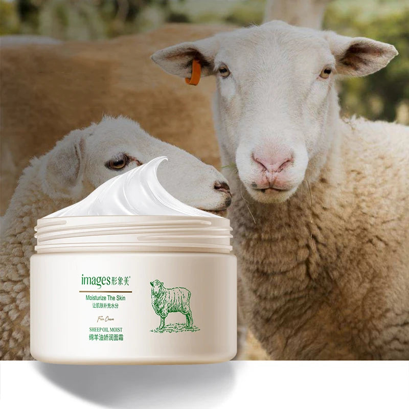 OEM Images Private Label Sheep Oil Moisturizing Hydrating Face Cream Whitening Beauty Product Skin Care Face Cream for Dry Skin