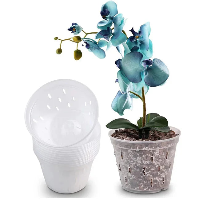 Wholesale Clear Orchid Pot Orchid Pots With Holes Plastic Plant Pots for Orchid Plants Flower