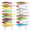Topline in Stock  9.5cm 20g 16 Colors T-tails VIB Soft Vibe Lure Casting Sea Fishing Lure Hooks 3D Printed Lead Fish Soft Bait