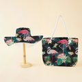 Manufacturer Summer Hat Wide Brim Bucket Tropical Printing Hat and Bag Suit