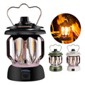 Portable 5000mah LED Camping Lantern Dimmable Battery Powered Hanging Tent Light Vintage Outdoor Design for Emergency Garden Use