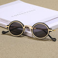 40081 Finewell Laser logo Sunglass Custom Shades Women Uv400 Eyewear Retro Metal Small Round Women Sunglasses