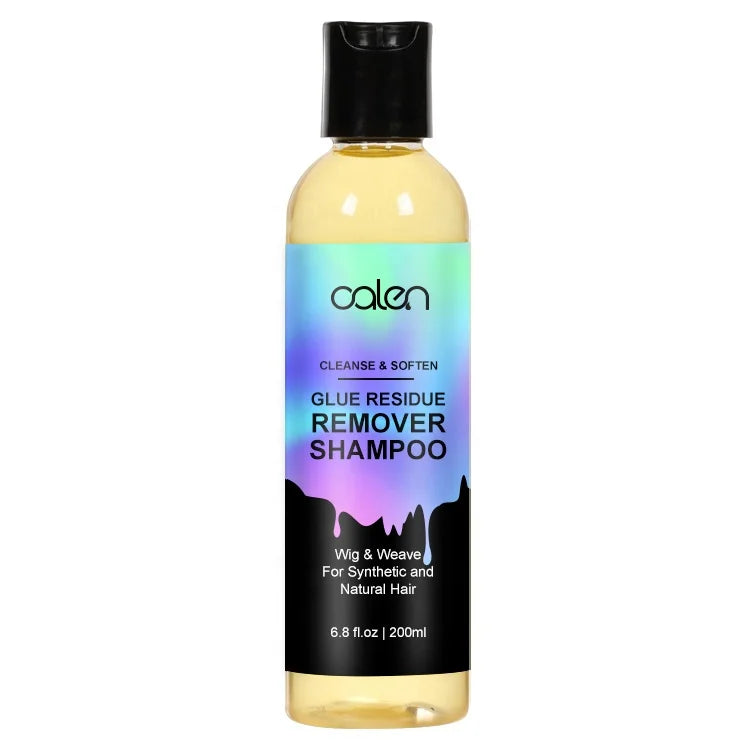200ml OEM ODM Herbal Scented Fluffy Refreshing Lace Glue Residue Removal Shampoo with 2-in-1 Formula for Hair Care