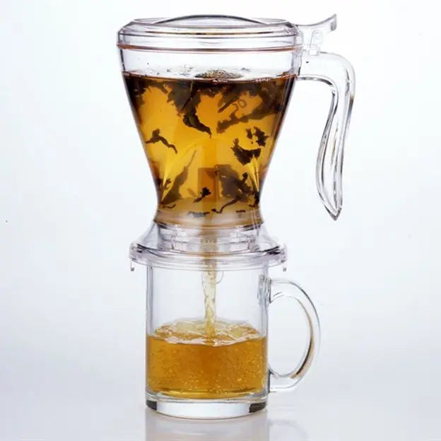 20 oz Handy Brew Transparent Easy Best Tea Maker Bottom Dispensing Drip Easy Tea Steeper Infuser for Perfect Cup of Leaf Tea