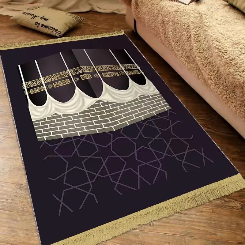 High Quality Arab National Worship Blanket Soft Plush Thickened Jacquard Carpet Worship Blanket
