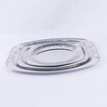 Disposable Oval Food Containers Shallow Aluminium Foil Platters Fish Grill Pan