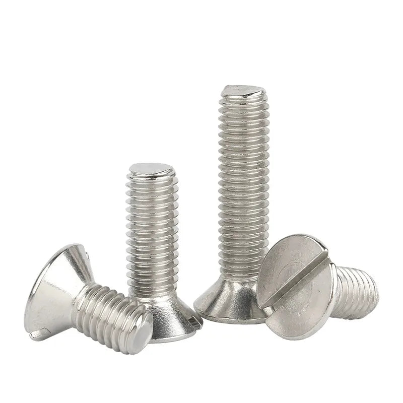 M1.6M2M2.5M3M4 DIN 963 Stainless Steel Flat Slotted Countersunk Head Screw Flat Head Slotted Machine Screws