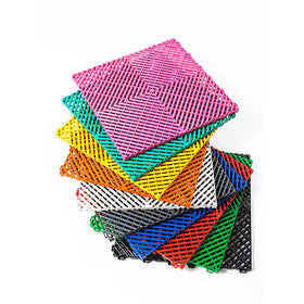 Best Price Eco Friendly Anti Interlocking Garage Floor Tiles PVC PP Plastic Luxury Vinyl Tile 40*40cm Plastic Flooring