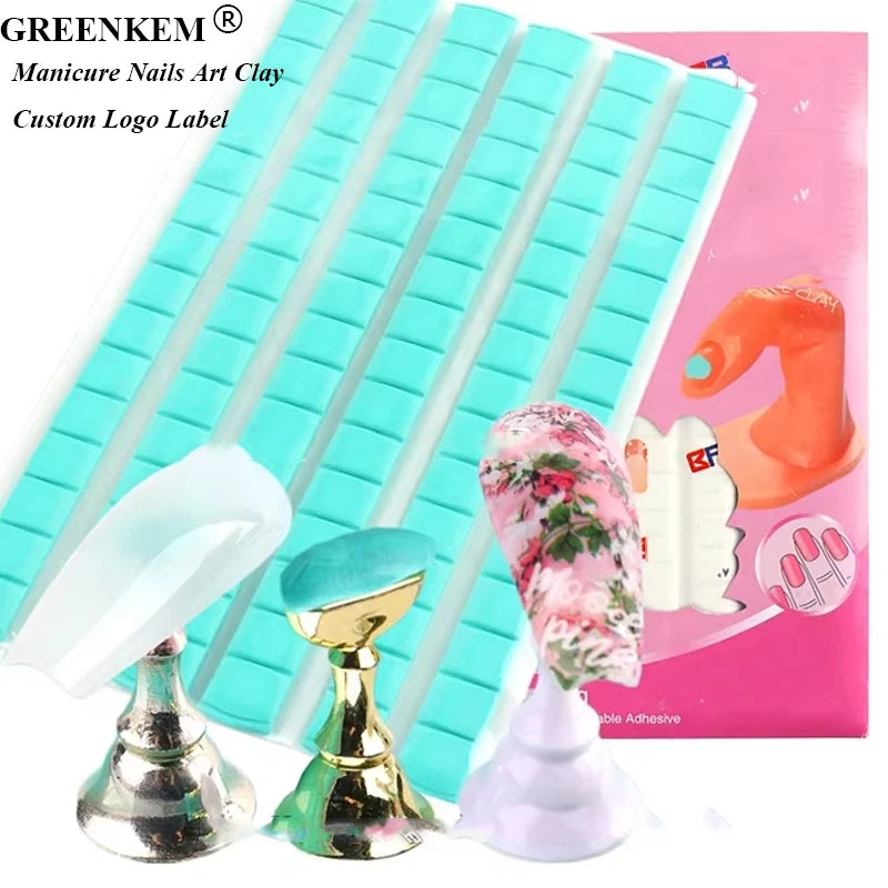 Nails Adhesive Glue Clay for Fixingdisplay False Nails Tips Removable Reusable Holder Manicure Nails Art Clay
