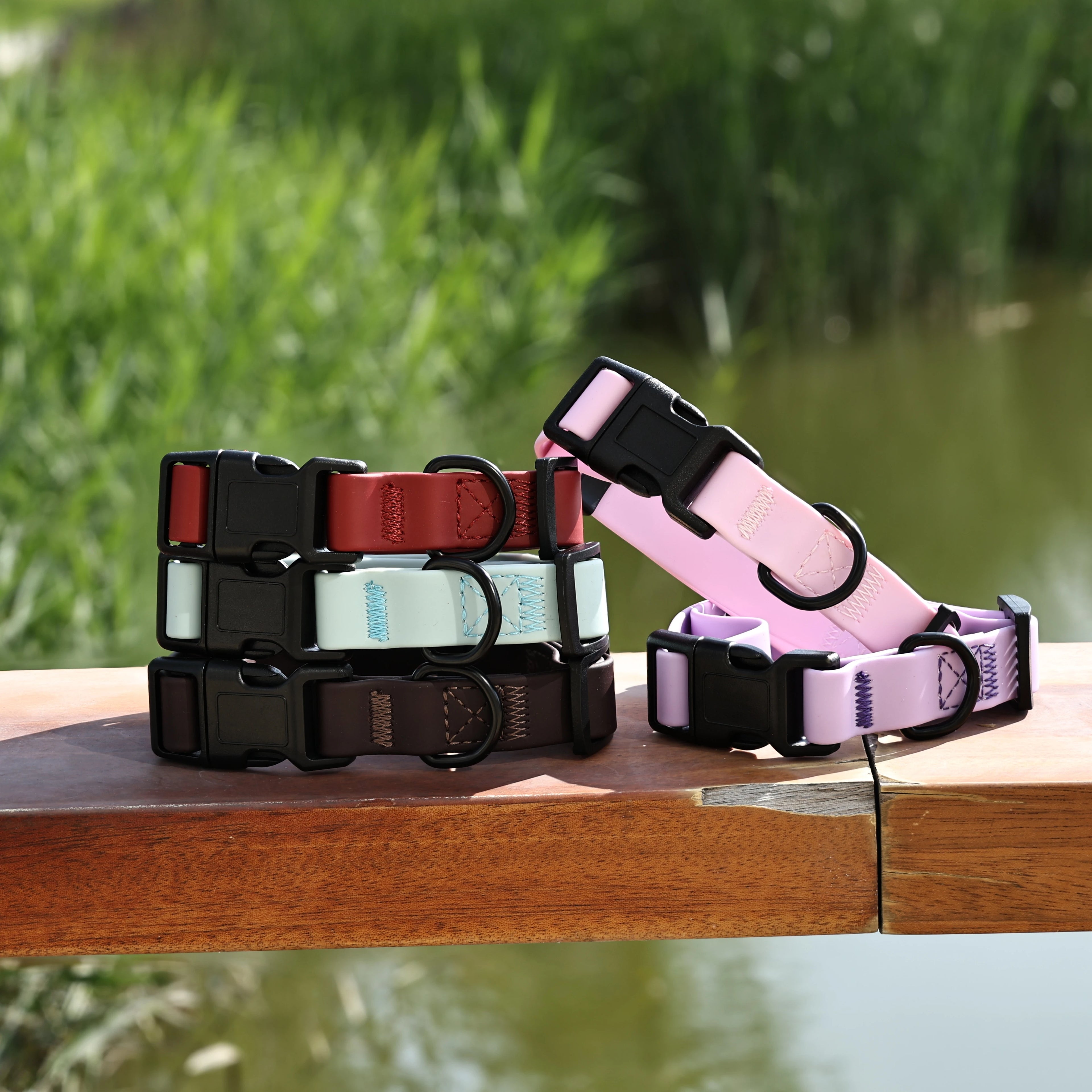 Sustainable Waterproof PVC Dog Collar and Leash Set Animal Pattern Embossed Heavy Duty Tear-Resistant Training Lead