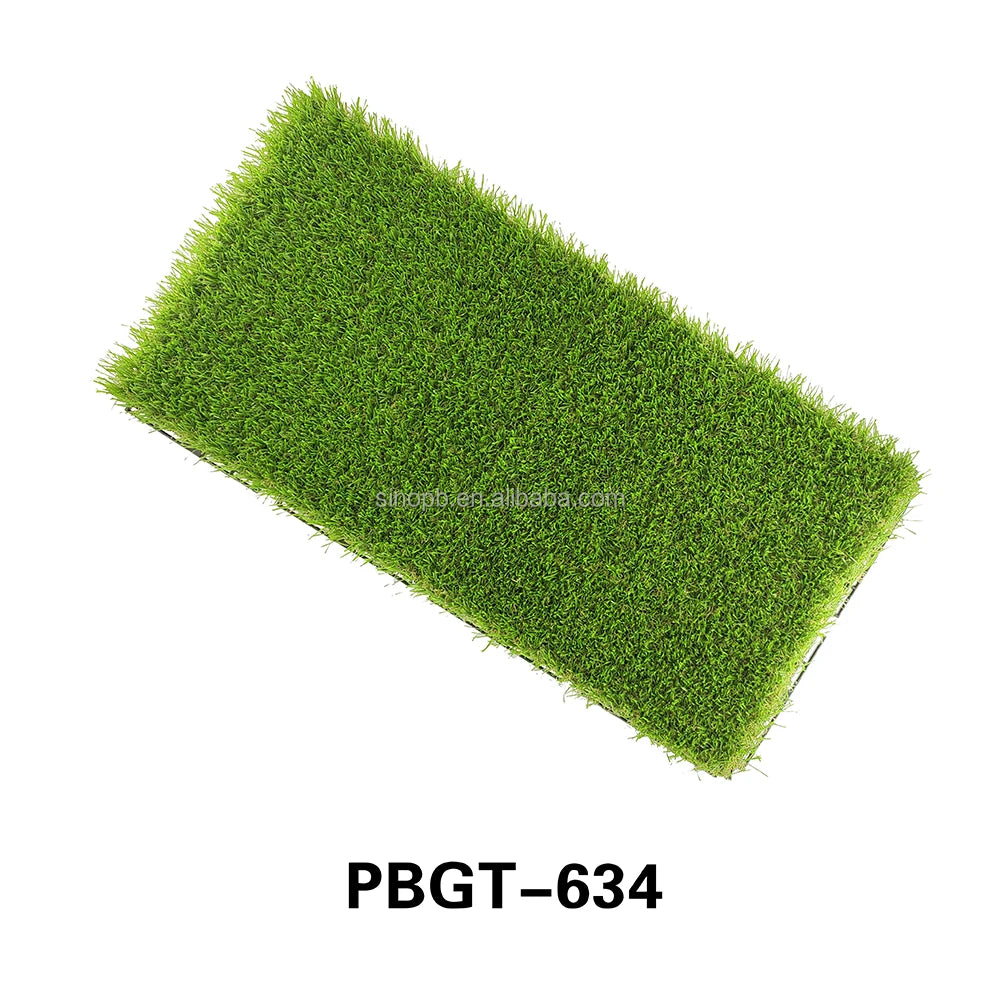 Waterproof 60x30cm Artificial Grass Deck Tile Smooth Technics Composite Turf for Indoor & Outdoor Garden Landscaping