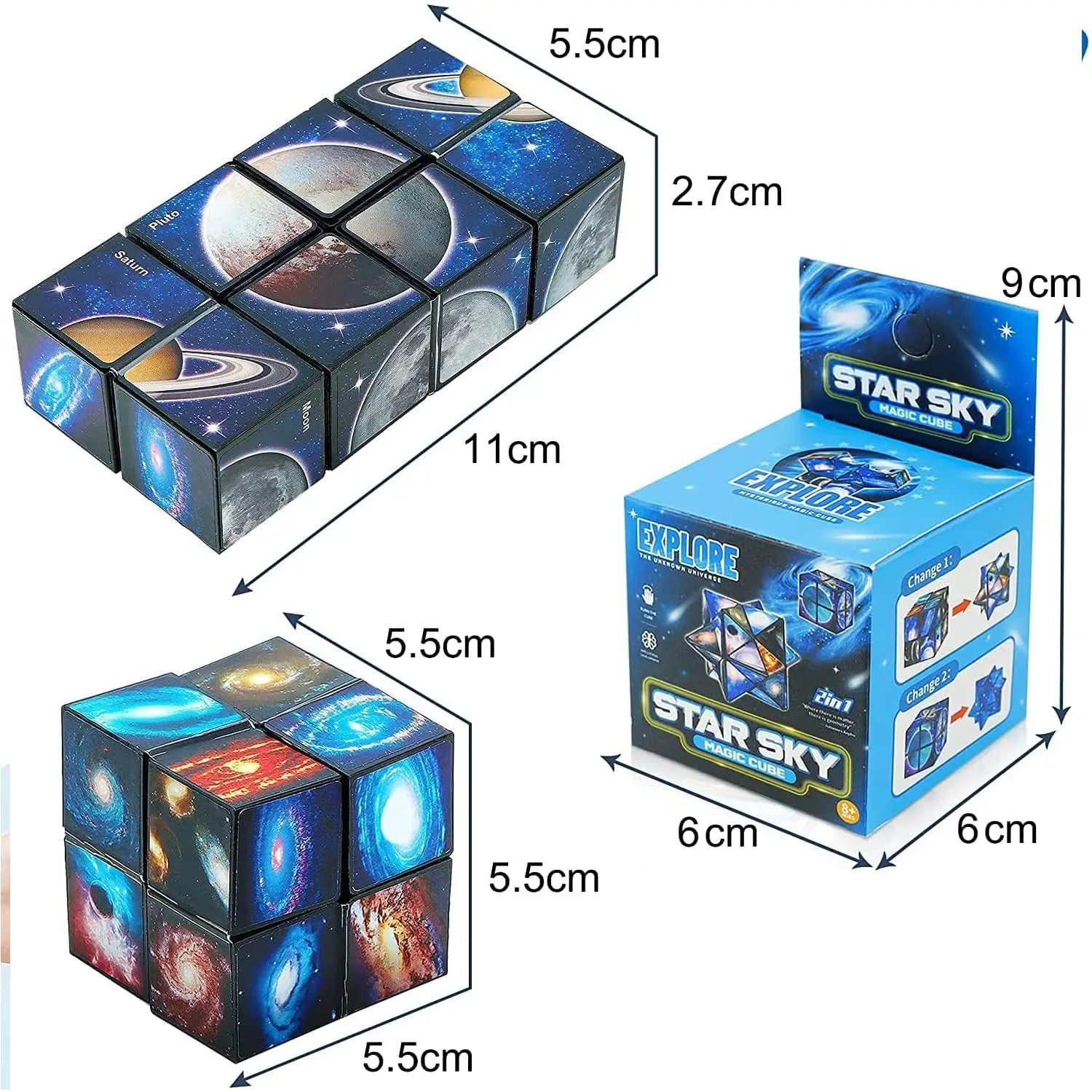 Starry  Infinite Cube  Cube Creative Decompression Toy Handheld Decompression Toy 2 Cross-border