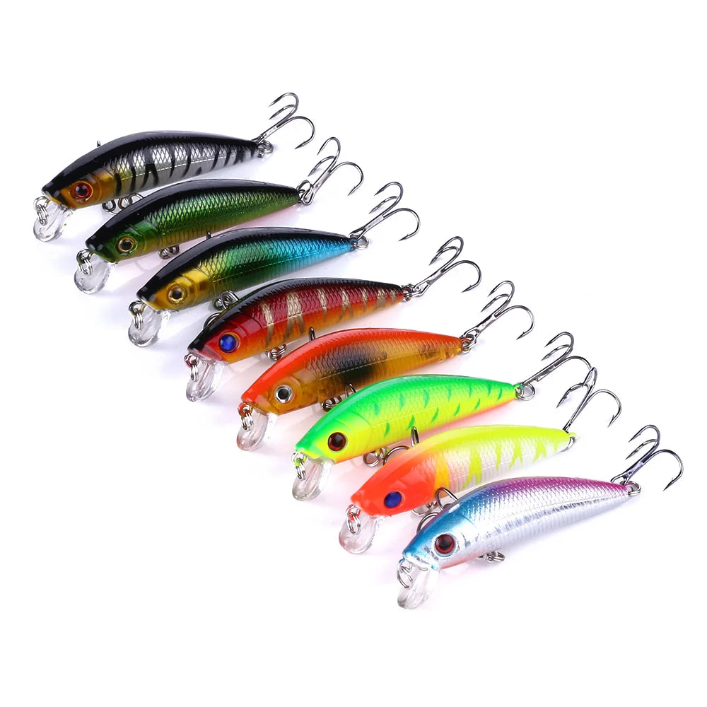 Hengjia Fishing Minnow Lures Floating Fishing Hard Blank Plastic Artificial Bait Fishing Jerkbait Weight 7cm 8.1g