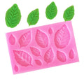 BPA Free Eco-Friendly Easy Release Cookie Decorating Leaf Shape Silicone Fondant Molds Cake Stencils for Cake Tools MegaBDM
