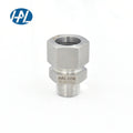 HAL-LOK 1 Inch 38mm Stainless Steel Forged Hydraulic Fittings NPT Male Straight Single Ferrule Polished Surface Hose Fitting