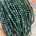Best Selling Natural Moss Agate Loose Beads Strands DIY Handmade Bracelet Necklace Stone Loose Beads for Jewelry Making