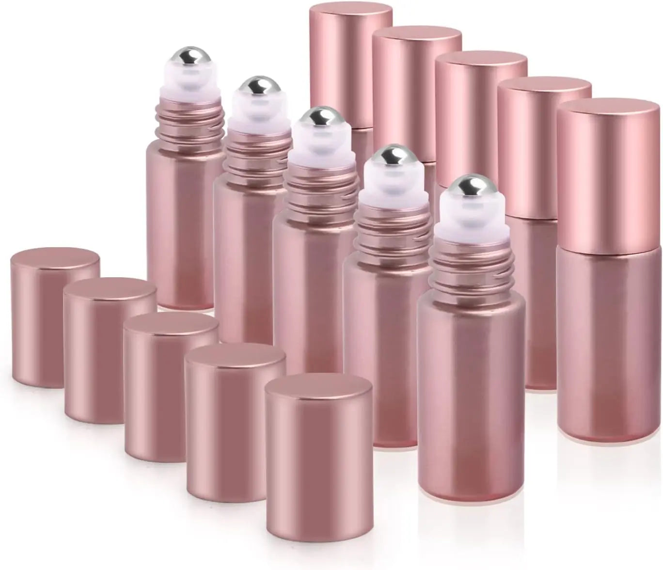 Empty 5ml Matte Rose Gold Thick Glass Roller Bottles for Perfumes  Essential Oils Lip Balm Liquid