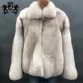 Janefur New Fashion Man Fox Fur Coat Oversize Real Fox Fur Man Fox Fur Coat MegaBDM